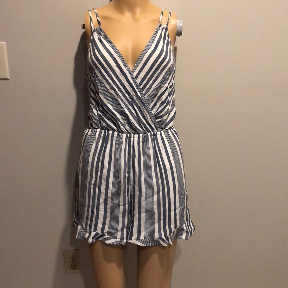 American Eagle striped romper